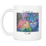Stephanie Analah+Love a Cat 11 oz Mug - White