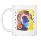 DawgArt+Love a Beagle 11 oz Mug - White