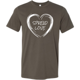 Spread Love Unisex T-Shirt - w/White Heart - Choice of colors